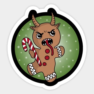 Gingerbread Krampus Sticker